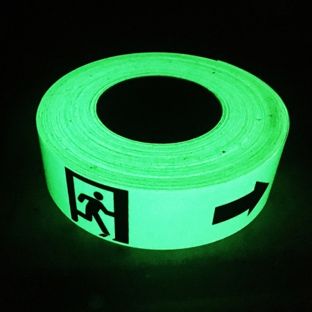 2 дюйма на заказ печать самоклеящаяся фотолюминесцентное свечение в темноте защитная лента 