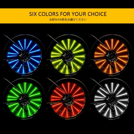 12 pcs Colorful Bike reflective Spoke Reflectors covers for bicycle wheel stick 